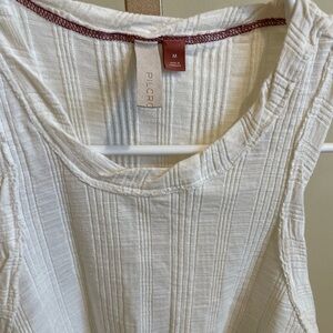 Pilcro Women's White Sleeveless Top